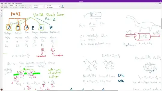 Screenshot of OneNote for Circuit Analysis