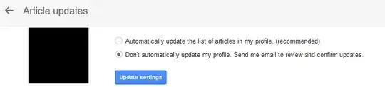 Google scholar configure article updates page