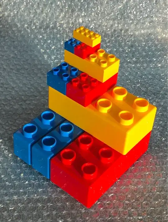 system, Duplo and Quatro bricks stacked