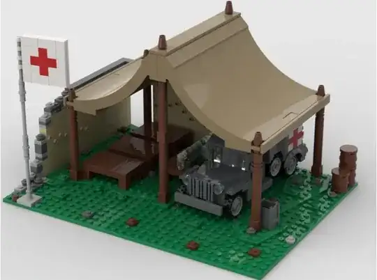 constructed WWII Aid station LEGO set