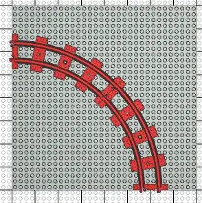 LeoCAD diagram with 4-stud track