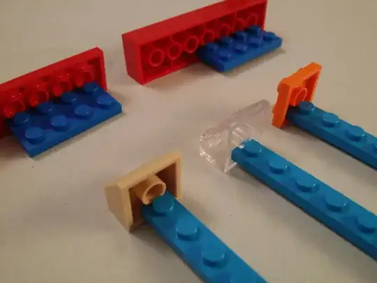plates connected to the underside of different bricks