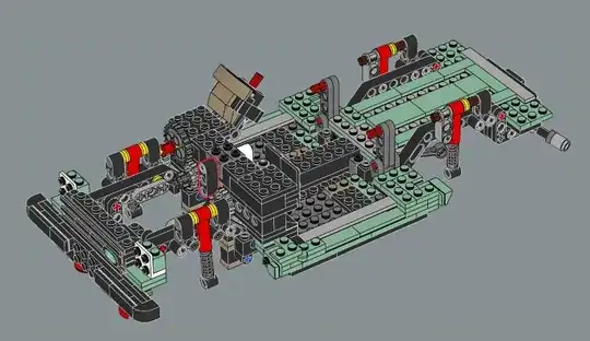 Step 115 showing steering gear train