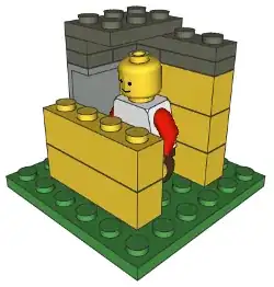 LDraw build of enclosure - Seated