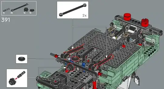 Step 391 showing back axle attachment