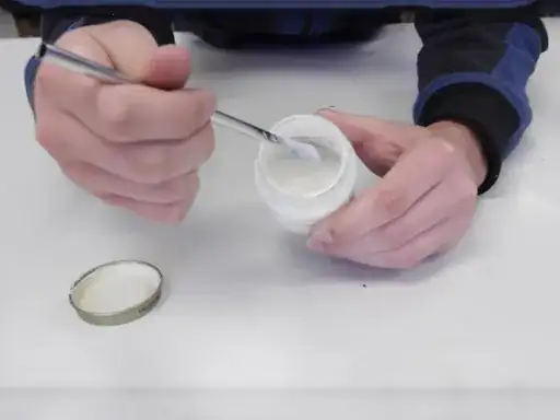 ABS slurry in jar