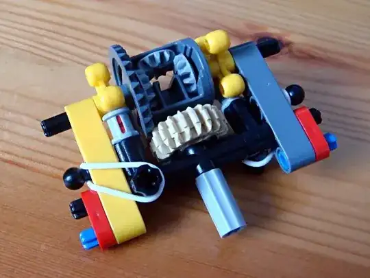 Depending on the direction of the input, only one axle will turn