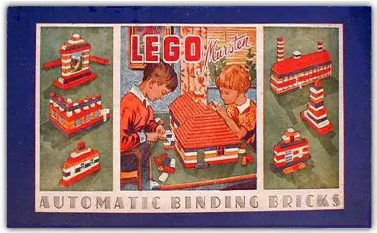 1953 LEGO Mursten box