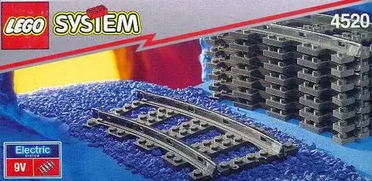 9v curved rails