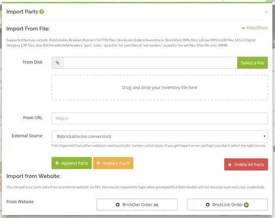 Import Parts from File or Website