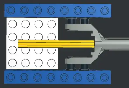 Assembly with 2L pins, top view