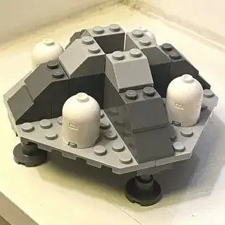Photo of the base of the Lunar lander without the habitat section