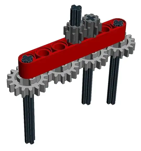 Assembly with 8T gears