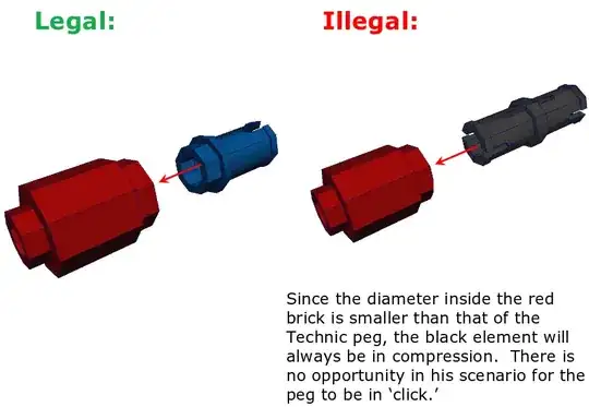 System brick and Technic pin