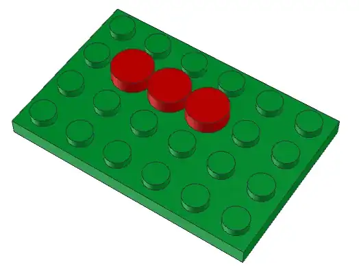 Diagram of a plate and round tiles