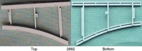 Part 2882 – Right switch rails.