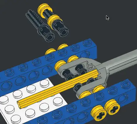 Assembly with 2L axle+pin