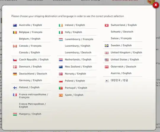 Shipping Destinations and Languages