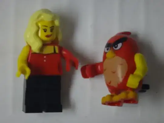 Angry Bird arm on a minifig, and vice versa