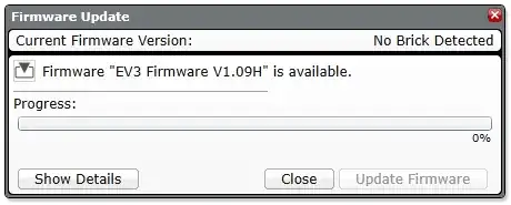 Firmware update dialog