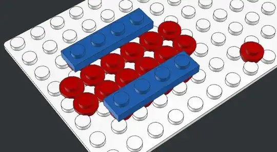 1x1 round plates on baseplate