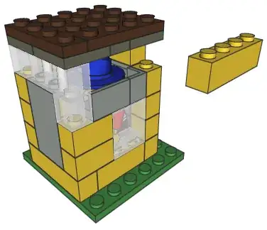 LDraw build of enclosure - Standing with accessories