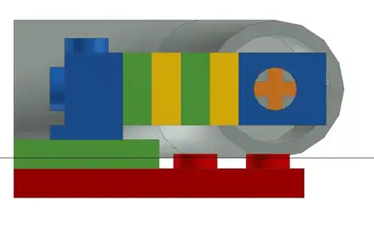 torus-aligning assembly, front