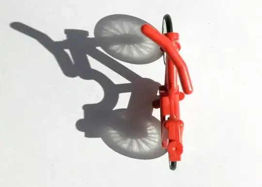 top view of the bicycle