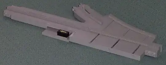 External view showing position of switch, “unused” switch rail and raised trip lever on the curved branch.