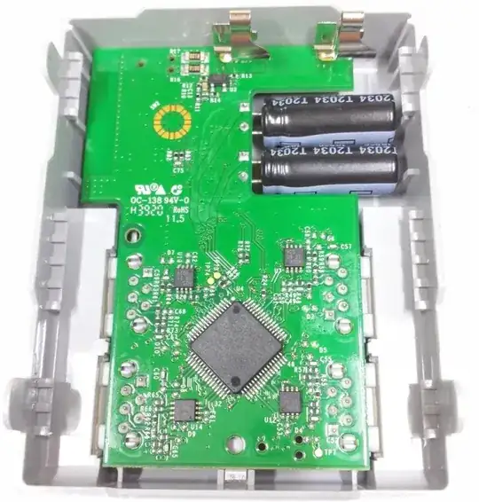 top cover and pcb from behind