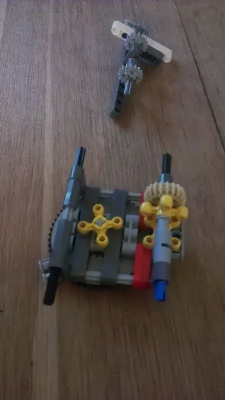 With yellow gear in place