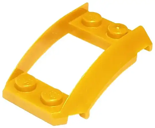 Pearl Gold Wedge 4 x 3 Open with Cutout and 4 Studs