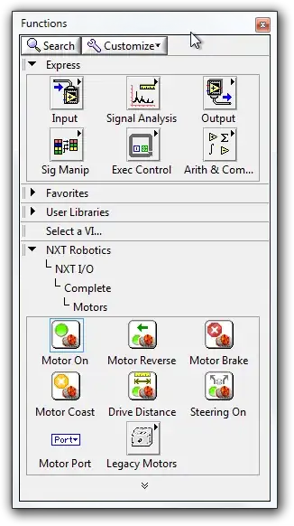 functions palette
