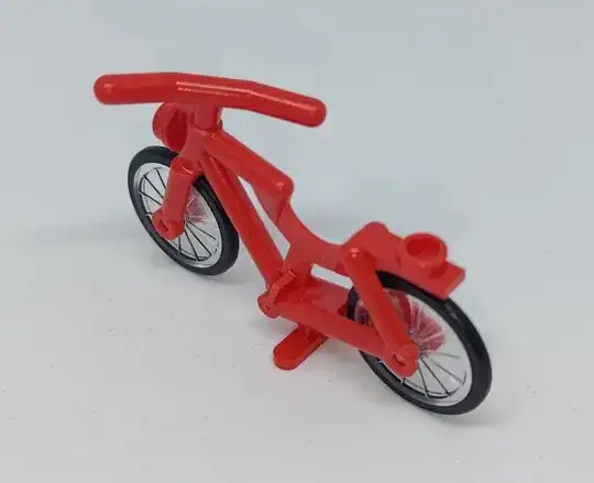 Lego bicycle 4719c02 with twisted handlebars