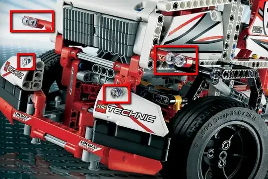 B-model race truck, with 6 studs for headlights