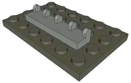 Hinge Tile 1x4 on a Plate