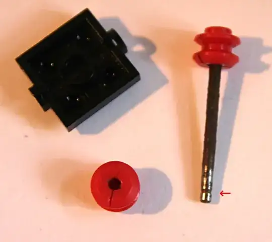 Axle with groove