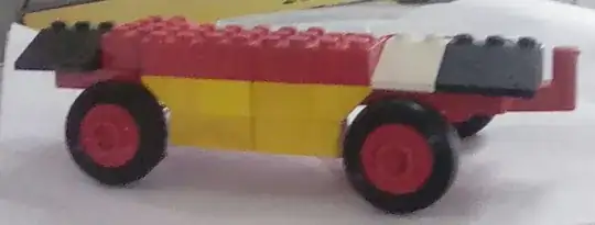 Duplo trolley with over hanging bricks