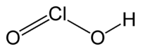 Chlorous acid containing Chlorite ion from wikipedia