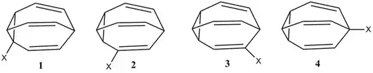 Isomers of fluorobullvalene
