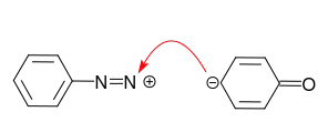phenolate reaction with diazonium cation