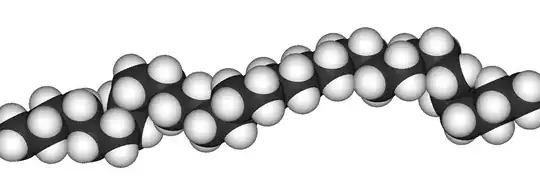 Polyethylene space-filling model