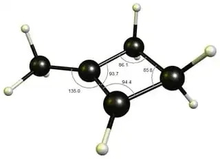bond angles of 1