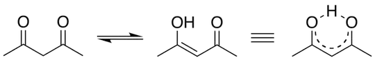 keto enol tautomery of acetyl actetone