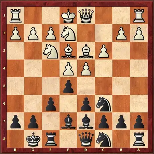 Position from a game between Emanuel Lasker and Wilhelm Steinitz, 1896