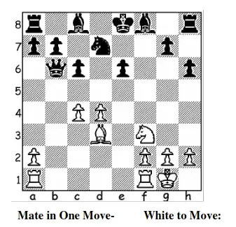 A mate in on chess problem