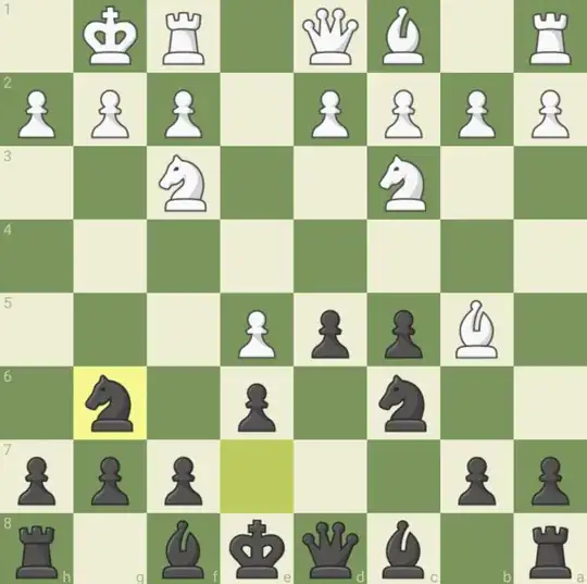 two knights both attacking e5