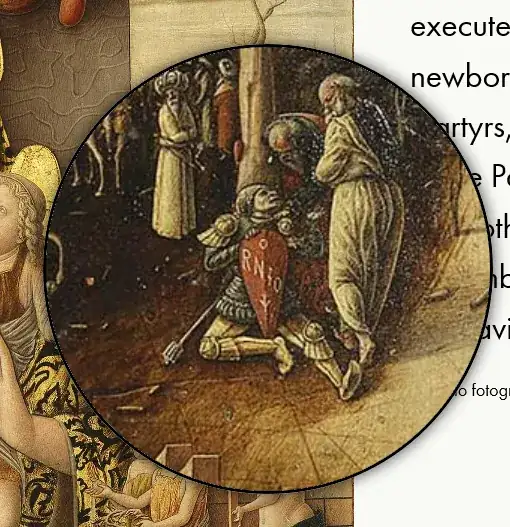 detail from "The Virgin and Child with Infants Bearing Symbols of the Passion"