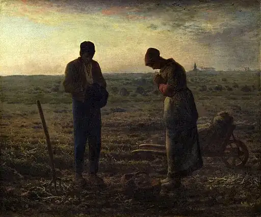 JEAN-FRANÇOIS MILLET - El Ángelus (Museo de Orsay, 1857-1859. Óleo sobre lienzo, 55.5 x 66 cm)