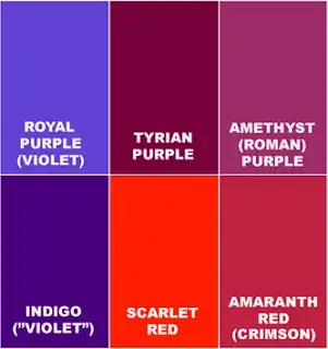 vesture of a colour